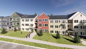 Jenny Wren Apartments. Sun Prairie Wisconsin. Project rendering. Affordable by design project.